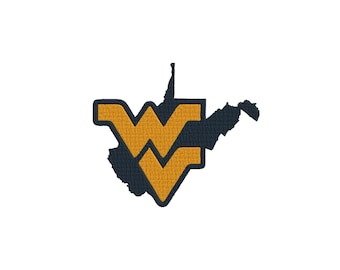 West Virginia Embroidery, WV State State Embroidery, West Virginia Map Embroidery, Mini west Virginia Embroidery, 12 Sizes Instant Download