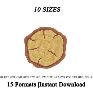 Wood Slice Embroidery Design | Rustic Wood Slice Machine Embroidery Design | Tree Log Slice Embroidery Design | Tree Trunks Logs Embroidery