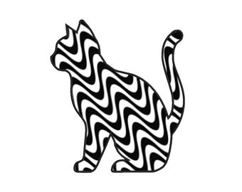 Cat Applique Embroidery, Cat Silhouette, Cat mini Applique, Cat design, Animal Embroidery, Farm Embroidery, Machine Embroidery, 7 Sizes