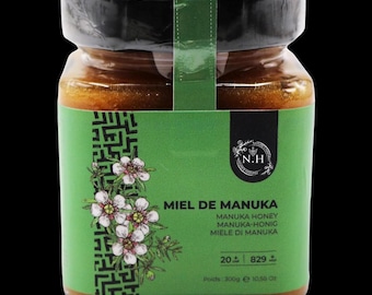 Miele di Manuka MGO 829+ / UMF 20+ | Attivo e grezzo | Prodotto in Nuova Zelanda | Contenuto di metilgliossale certificato | 300 g