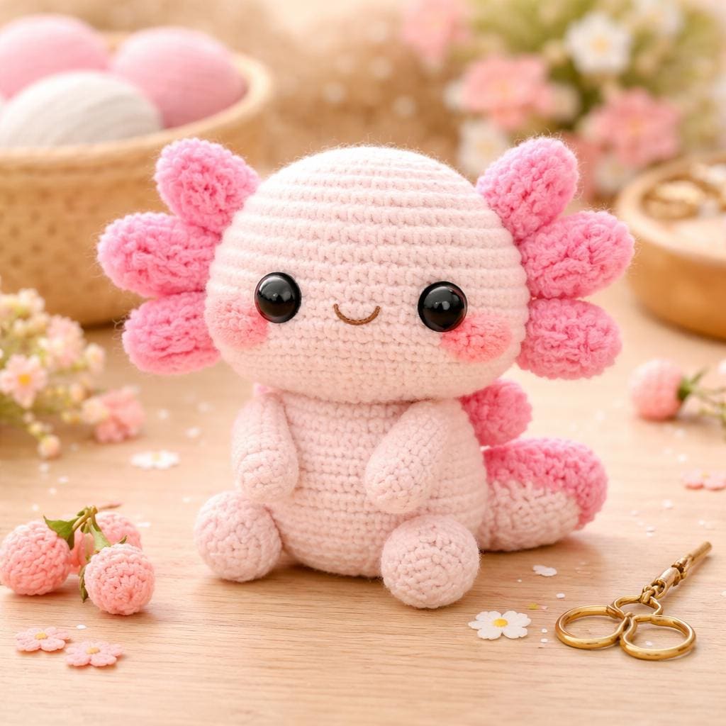 Axolotl Crochet Pattern Amigurumi Tutorial