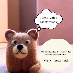 Video tutorial di infeltrimento ad ago, cane in feltro di lana, animale in feltro fai da te, impara a infeltrire, artigianato in lana