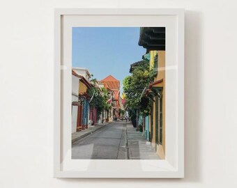 Foto para impressão da paisagem urbana na Cidade Velha da Cidade do Panamá \ Paisagem urbana do distrito histórico de Casco Viejo \ Arte de parede \ Arte de viagem