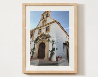 Foto para impressão da igreja histórica na Cidade Velha da Cidade do Panamá \ Paisagem urbana do distrito histórico de Casco Viejo \ Arte de parede \ Arte de viagem