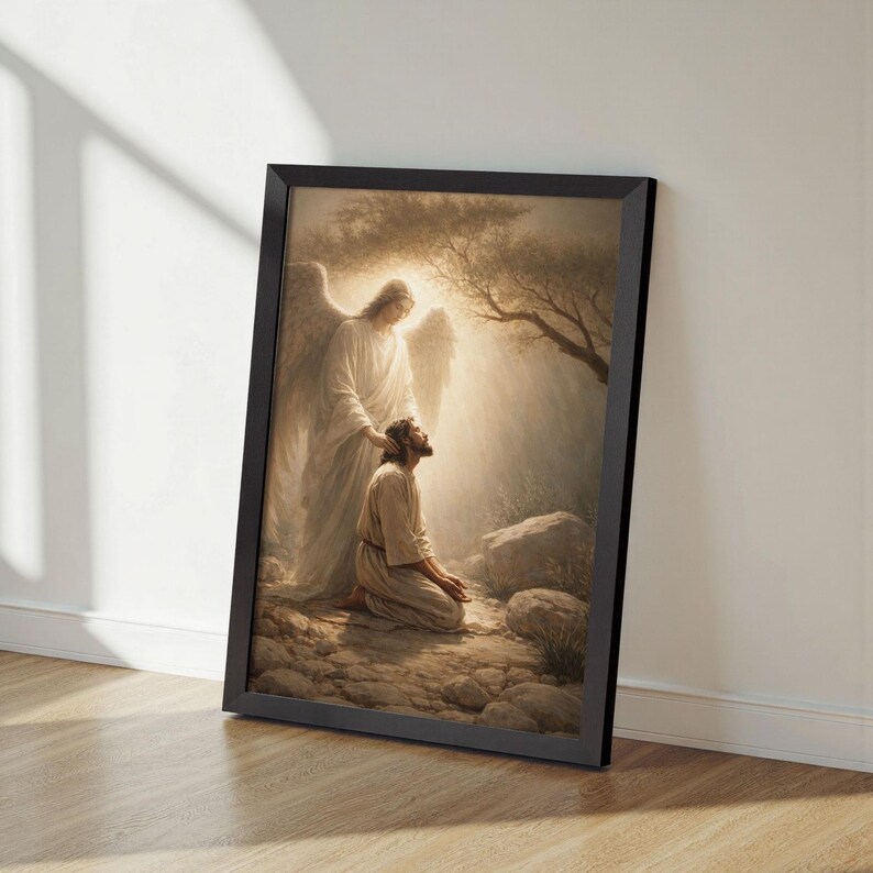 Garden of Gethsemane Jesus Praying Print | Christian Art, Bible Art ...