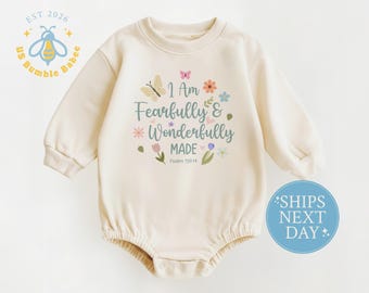 Natural Baby Romper Fearfully Wonderfully Made Pastel Floral Design Bodysuit Onesie®