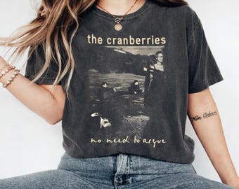 Camiseta vintage de la gira de The Cranberries de 1995, colores cómodos, camiseta retro de la banda