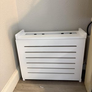 Wooden WiFi Router Storage Box, Wall Mount Modem Cover, Cable Management Organizer