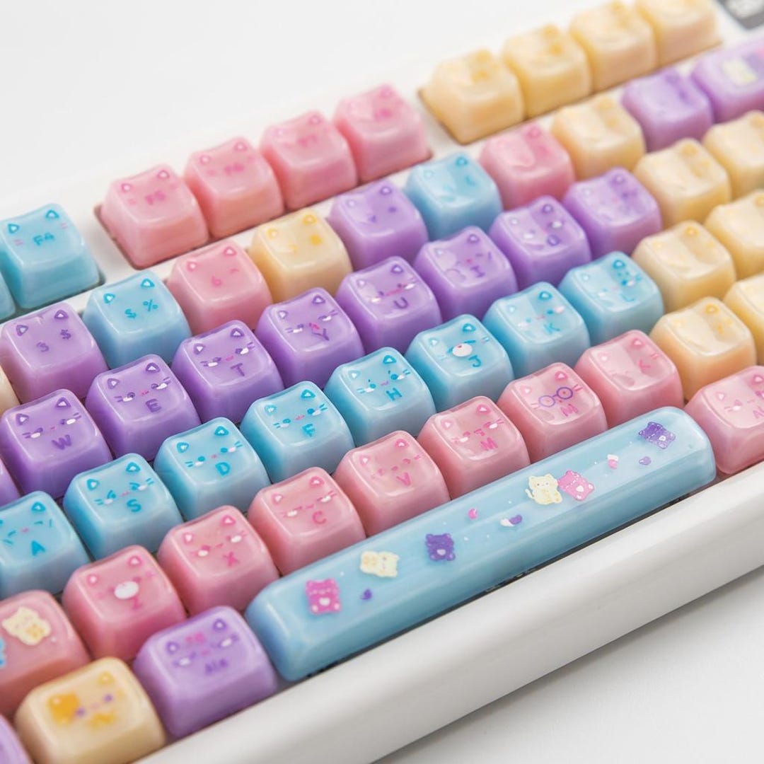 pastel-jelly-cat-keycap-set-for-mechanical-keyboard-kawaii-kitty-shine