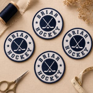 Briar University Hawks Embroidered Patch/ Stickers, College Hockey Varsity Style, Off Campus Series