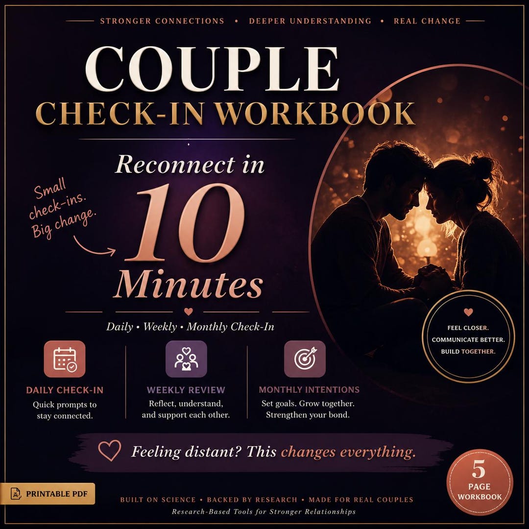 Daily & Weekly Couple Check-in Workbook | 10 Minute Relationship ...