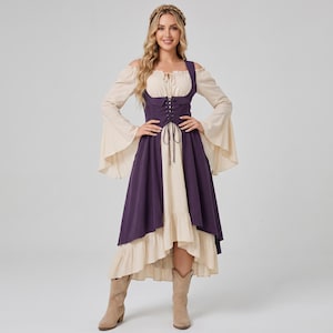 long sleeve pirate dress Pink Long Sleeve Irish Renaissance Dress Women's Pirate Costume   vikingshields