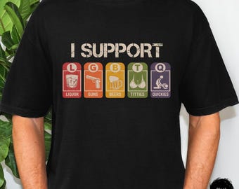 I Support LGBTQ Shirt, Funny Meme Comfort Colort T-shirt, Rainbow Pride Graphic Tee, Human Rights Sweatshirt, Pride Flag Hoodie Gift