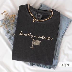 Empathy Is Patriotic Comfort Colors Tee, 4th Of July Political Shirt, Retro Feminist America Graphic, Red White Blue Gift for Her Sweatshirt