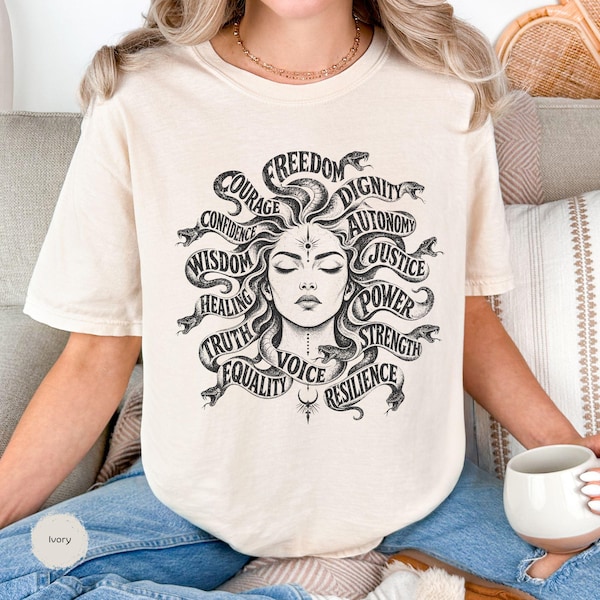 Medusa Mythical Shirt, Comfort Colors Greek Mythology Feminist Gift, Empowerment Protest Activist Graphic Tee, Freedom Statement Sweatshirt