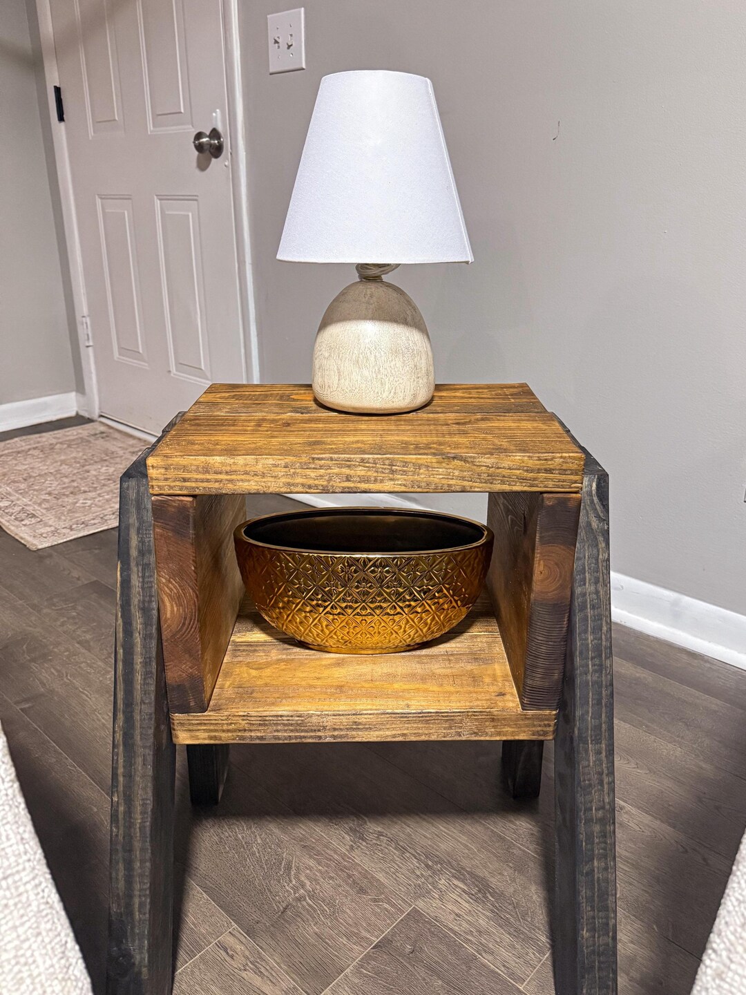 Wooden Box Bedside Table| Side Table | Shelving Unit - Etsy