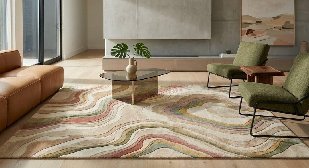 Luxury Abstract Area Rug, Modern Designer Handmade Contemporary Rug for ...