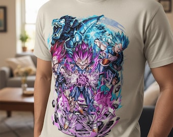 Vintage Washed Black Goku Anime T-Shirt, Übergroßes Streetwear Manga Grafik Top