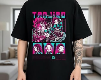 Manga Graphic Tee, Japanisches Anime Harajuku Style Shirt