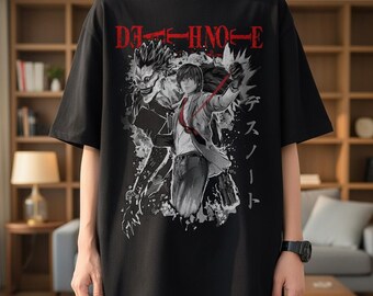 Anime T-Shirt, Vintage Manga Grafik T-Shirt, Dark Goth!c Otaku Kleidung