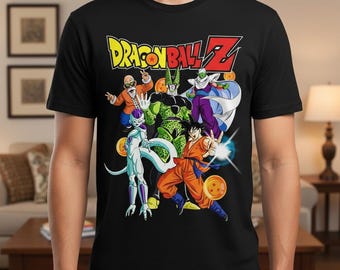Vintage Oversized Baumwolle Anime T-Shirt: DBZ All Characters Streetwear Y2K