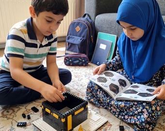 Zestaw do budowania Kaaba dla dzieci | Islamska aktywność na początek roku szkolnego | Muzułmańska zabawka do klasy i edukacji domowej | Zestaw konstrukcyjny składający się z 300 elementów