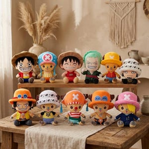 10 Inches Tony Chopper Luffy Zoro Stuffed Plushies, Soft Premium Fleece Anime Character Toy