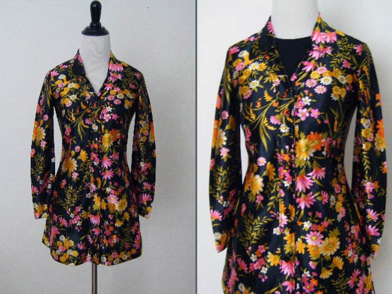 MARKDOWN - 1970's Vintage Yellow and Pink with Bl… - image 2