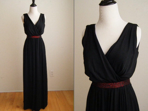 Vintage 1970's Black Evening Gown by Jack Bryan