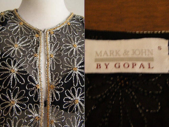 1980's Vintage Beaded Evening Jacket by Mark & Jo… - image 3