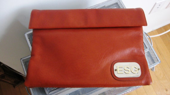 Vintage Ruth Saltz Tan Clutch - 1970's - image 1