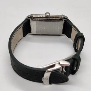 Vintage Luxurious Jaeger-LeCoultre Reverso Sub Dial Analog Quartz Green Dial Men's Wrist Watch image 8