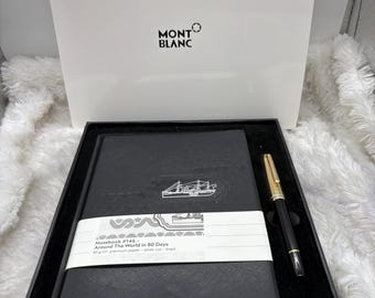 Vintage Montblanc Special Edition Fountain Pen And Black Note Book Free Ship