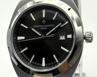 Vintage Vacheron Constantin Geneve Overseas Automatic Date Indicator Black Dial Men's Wrist Watch Free Shipping