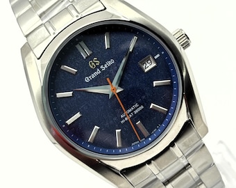 Vintage grand Seiko Automatic Date Indicator Blue Dial Japan Made Men's Wrist Watch Free Shipping