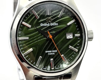 Vintage grand Seiko Automatic Date Indicator Green Dial Japan Made Men's Wrist Watch Free Shipping