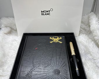 Vintage Montblanc Special Edition Fountain Pen And Black Note Book Free Ship