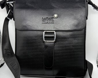 Vintage Montblanc - Leather Messenger Bag With 5 Pockets