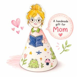 Mother’s Day Craft Printable for Kids | DIY Gift for Mom | Coloring Cone Craft | Preschool Activity | Handmade Mother’s Day Gift