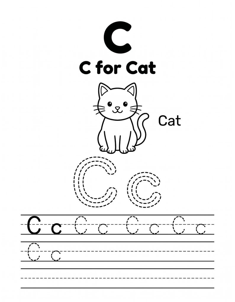 Alphabet Workbook for Toddlers Printable PDF | 50+ Pages Letter Tracing ...