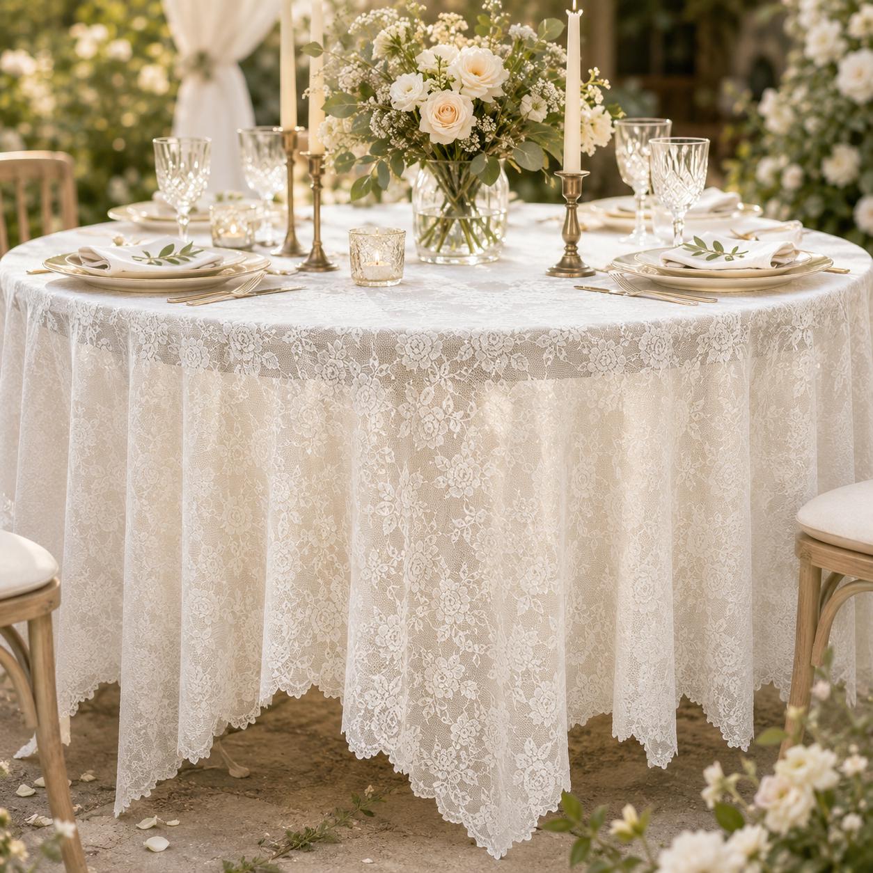Quaker lace tablecloth - Etsy 日本