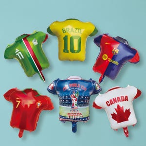 Soccer Jersey Balloons, Football Party Decor, National Team Style Balloons, Game Day Balloons, Watch Party Decorations image 14