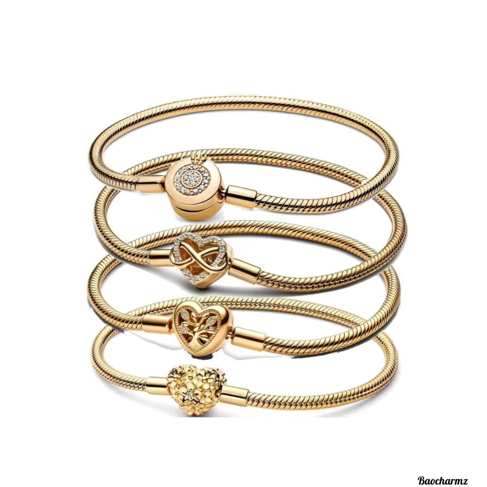 Gold pandora bracelet - Etsy 日本