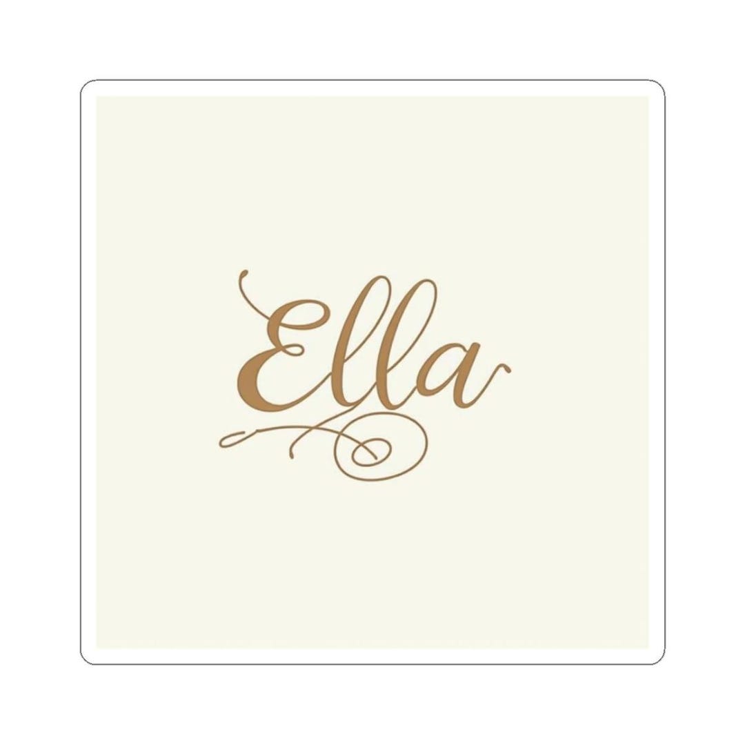 Ella Script Personalized Name Sticker | Custom Script Ella Decal (kiss-cut) - Etsy