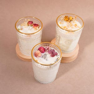 Personalisierte Trockenblumenkerzen | Duftkerze | Muttertagsgeschenk | Jubiläumsgeschenk für sie | Geburtstagskerze | Hochzeitsgeschenk für die Braut