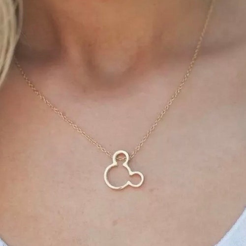 Mickey Necklace -  Disney  jewelry Perfect Vacation gift for mother  daughter ships from US FREE shipping offer silver or Gold
