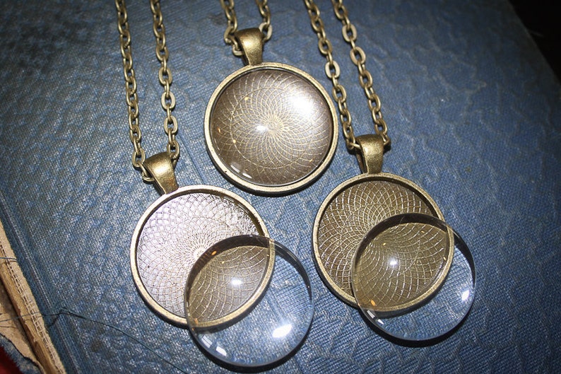 10 Complete DIY Pendant Necklace Kits 25 Mm 1 Inch Round Etsy
