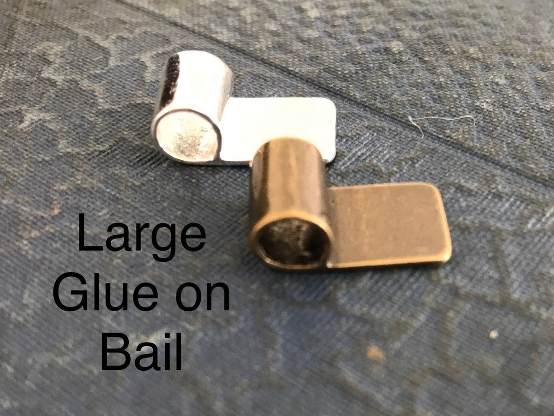 Necklace Bails Jewelry Finding Glue on Bail LARGE 17mm X Etsy