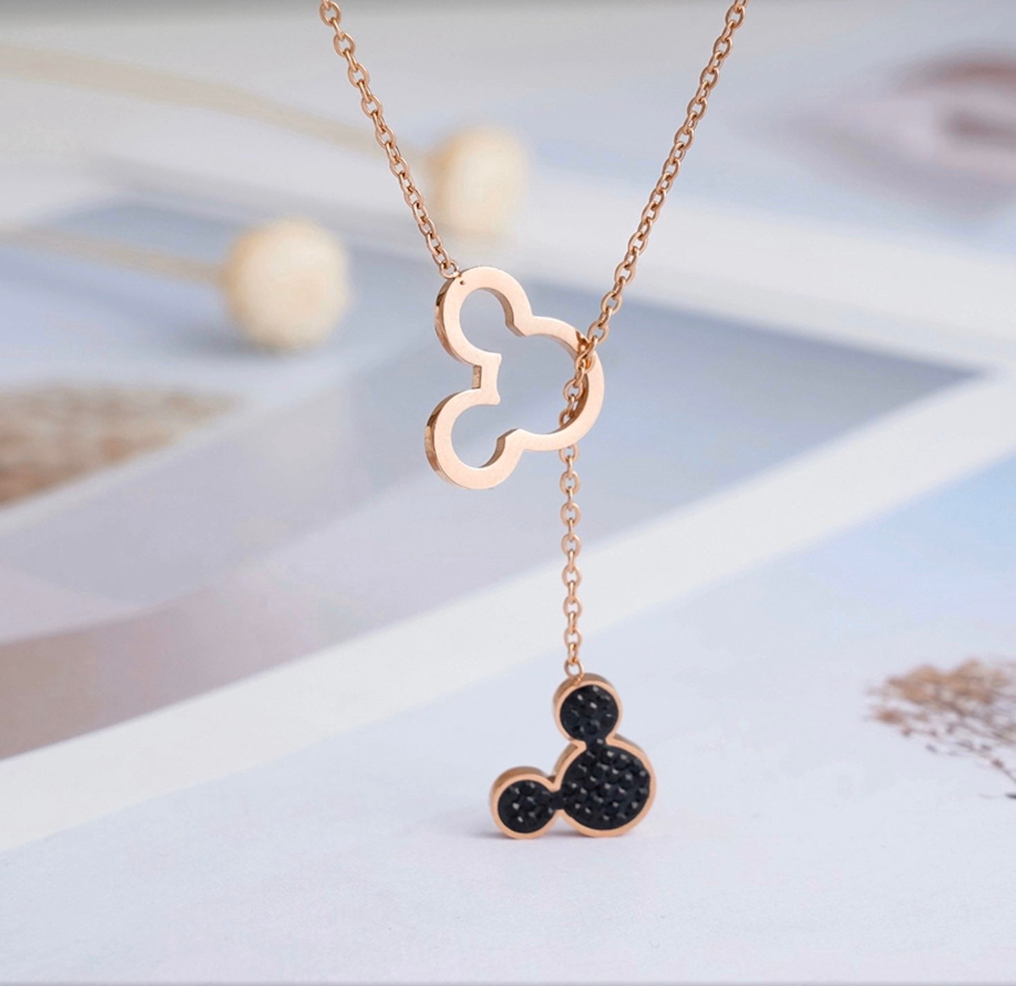 Mickey Mouse Disney Necklace Swarovski 