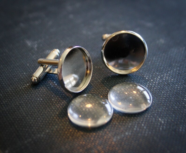 1 DIY kit to make set of Photo Cufflinks Personalized Etsy